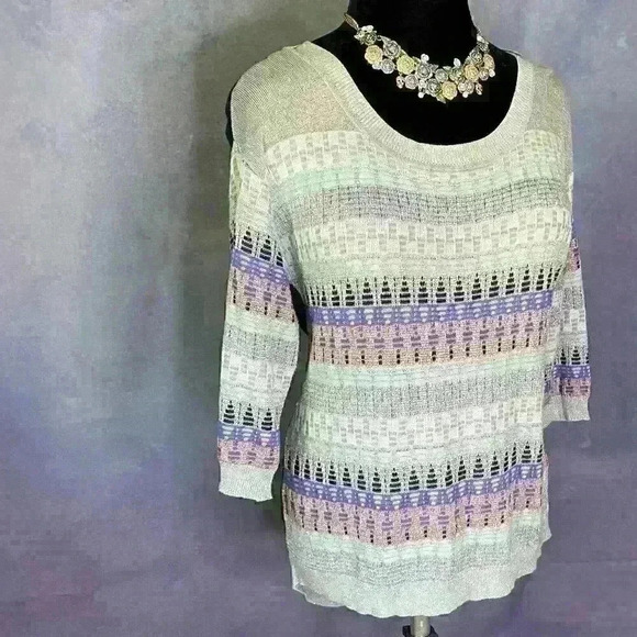 Guess Tunic Length Sparkly Sweater - Picture 1 of 11